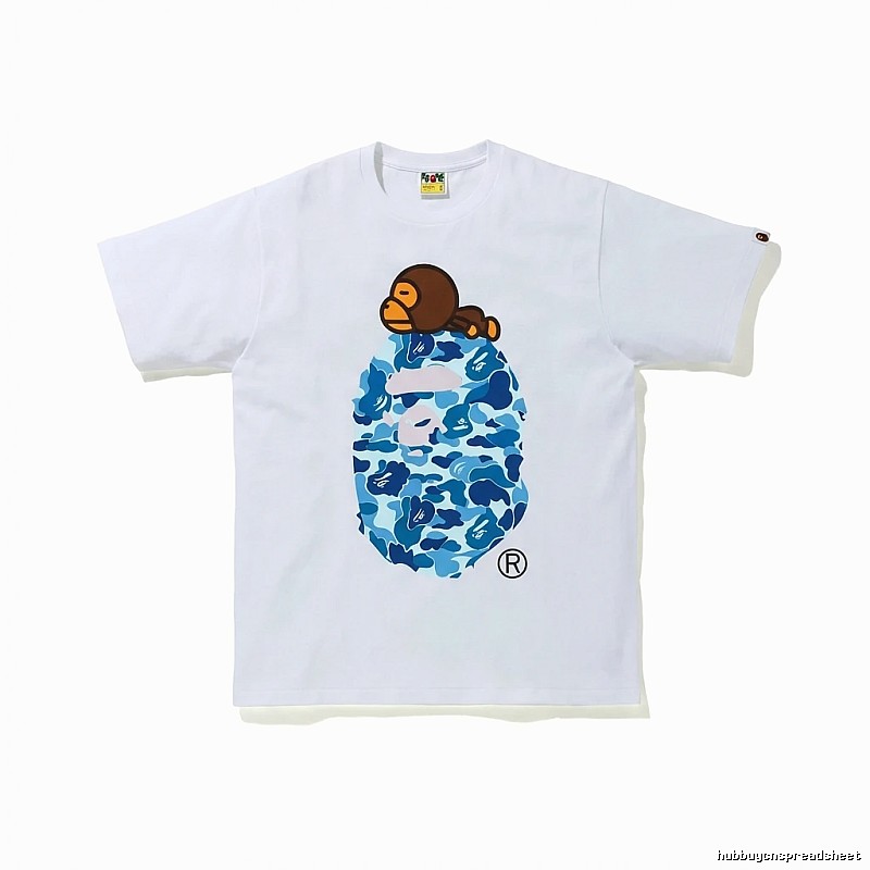 Bape Ape Camouflage Style White T-shirt