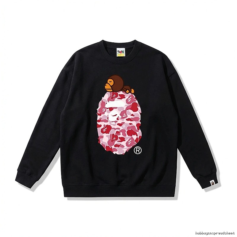 Bape Ape Head Camouflage Style Black Sweatshirt