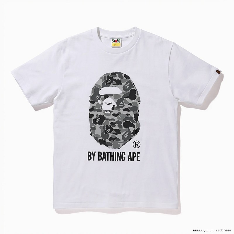 Bape Ape Head Camouflage Style White T-shirt