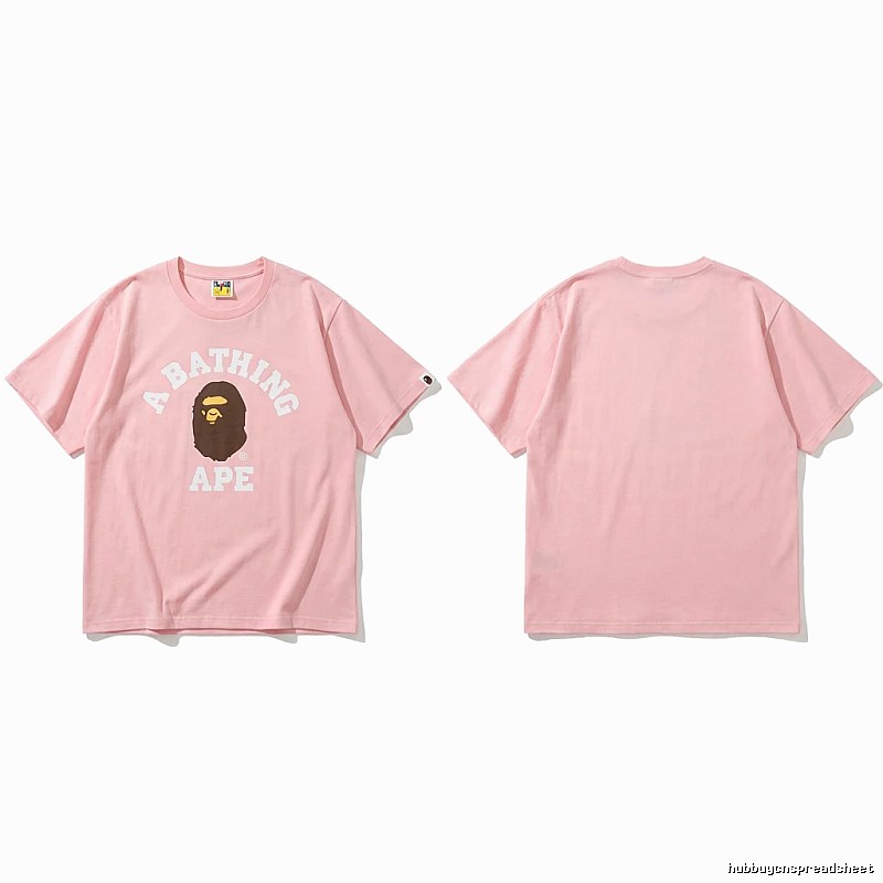 Bape Ape Head Pink T-shirt