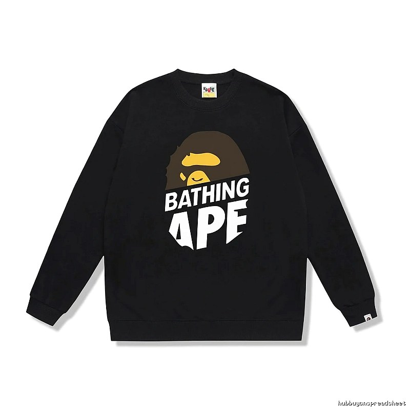 Bape Ape Head Trendy Cool Black Sweatshirt