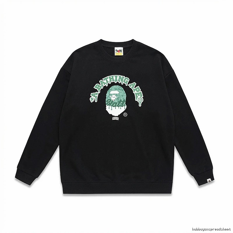 Bape Ape Head Trendy Cool Black Sweatshirt