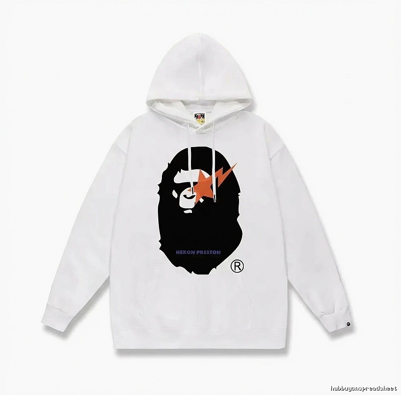 Bape Ape Head Trendy White Sweatshirt