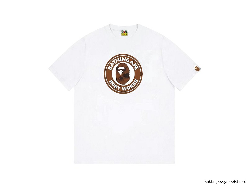 Bape Ape Head white short-sleeved shirt