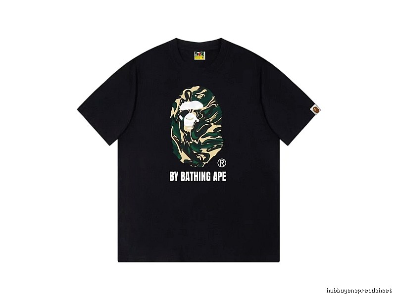 Bape camouflage style black T-shirt