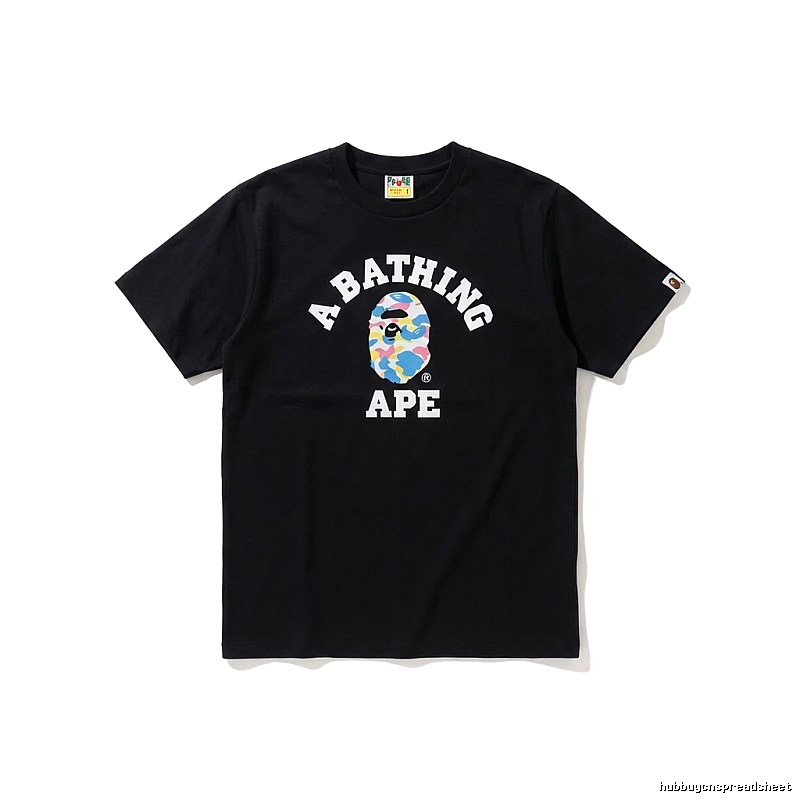 Bape camouflage style black T-shirt