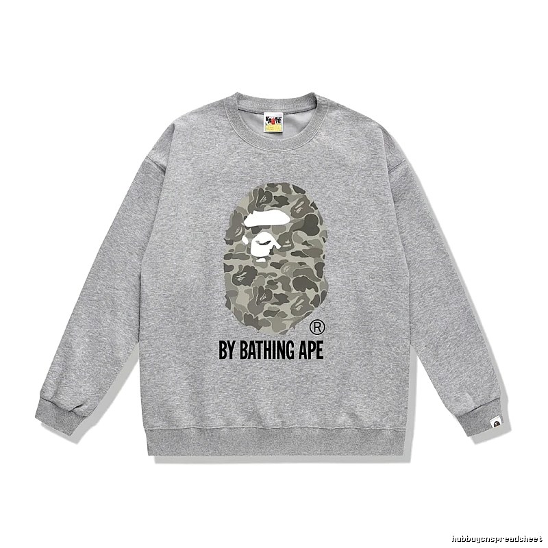 Bape camouflage-style grey sweatshirt