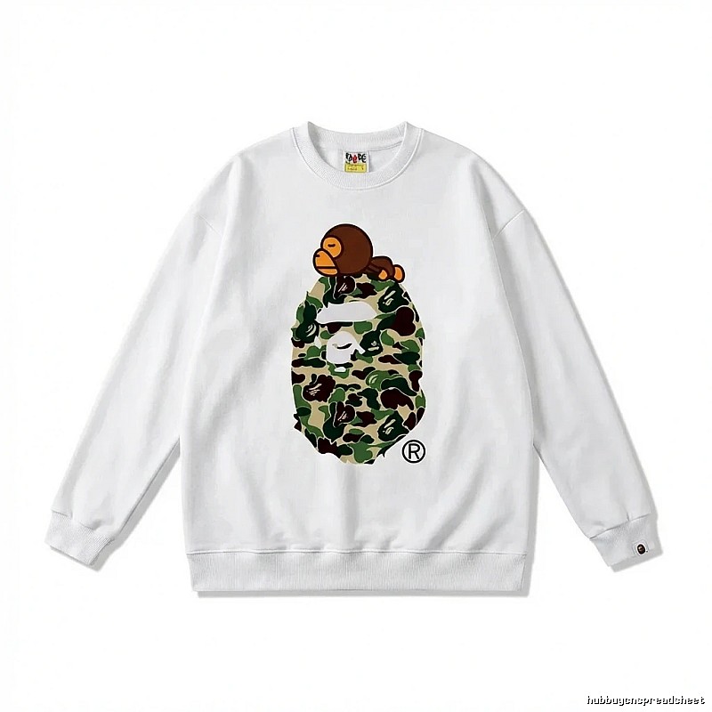 Bape camouflage style white sweatshirt