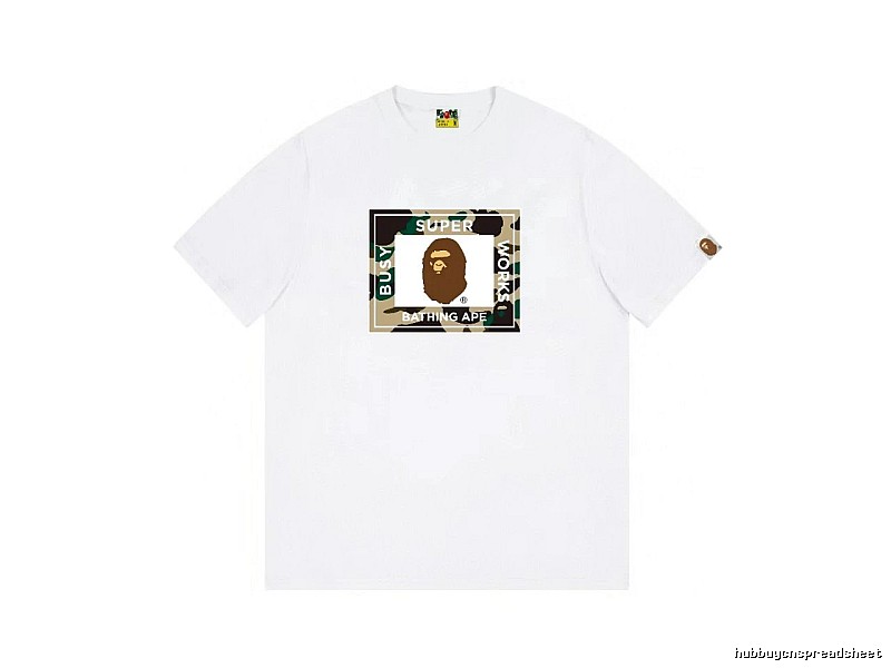 Bape camouflage-style white T-shirt