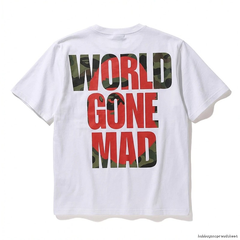 Bape camouflage style white T-shirt
