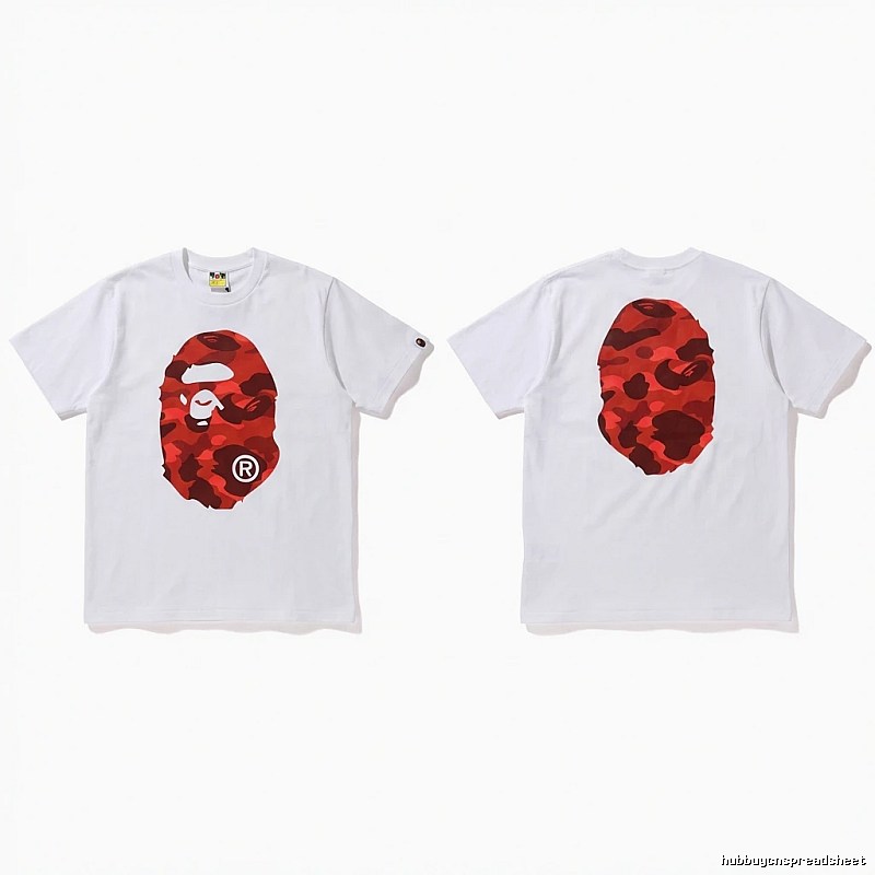 Bape camouflage style white T-shirt
