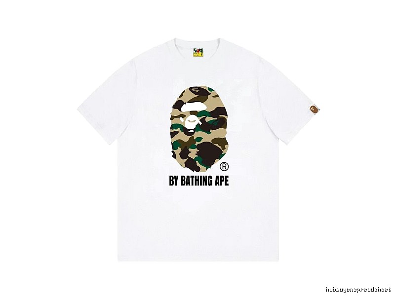 Bape camouflage style white T-shirt