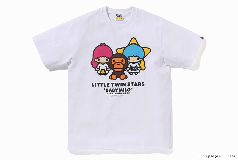 Bape cartoon and childlike white T-shirt