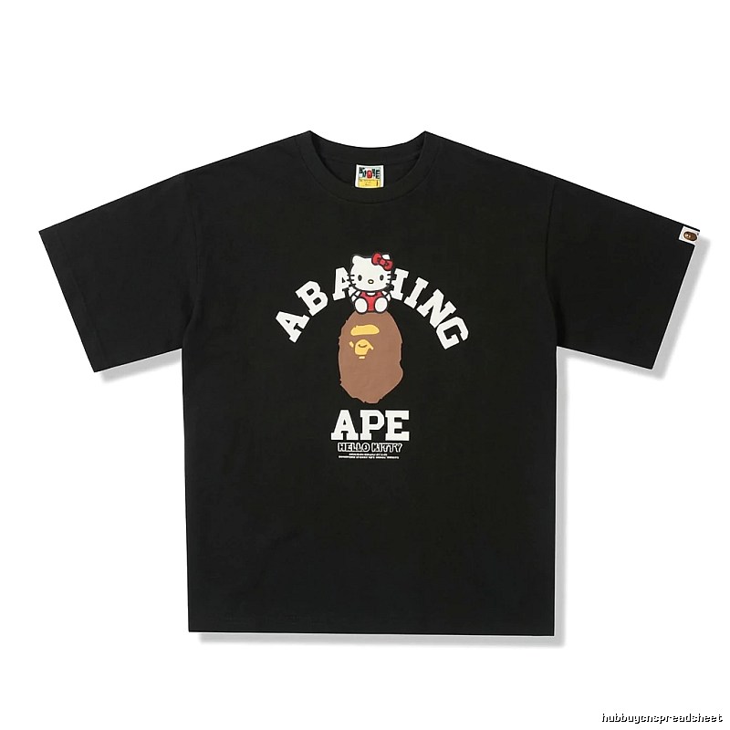 Bape Co-branded Black Trendy T-shirt
