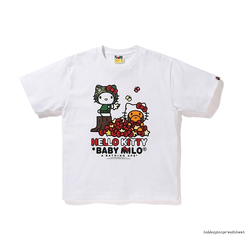 Bape Hello Kitty Co-branded White T-shirt