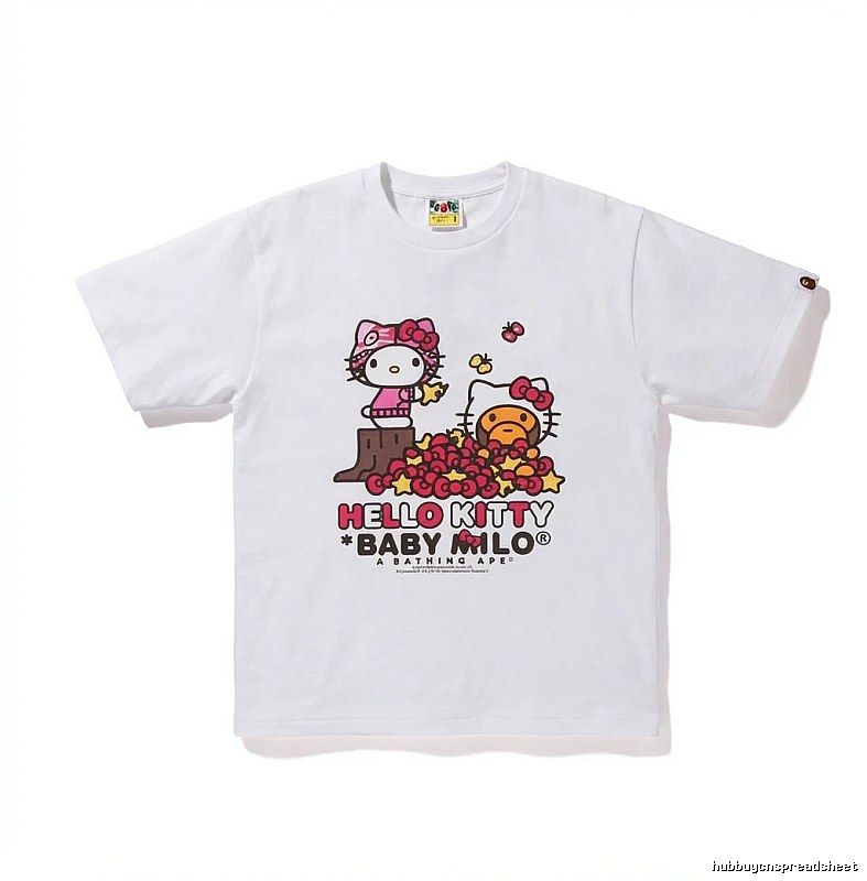Bape Hello Kitty Co-branded White T-shirt