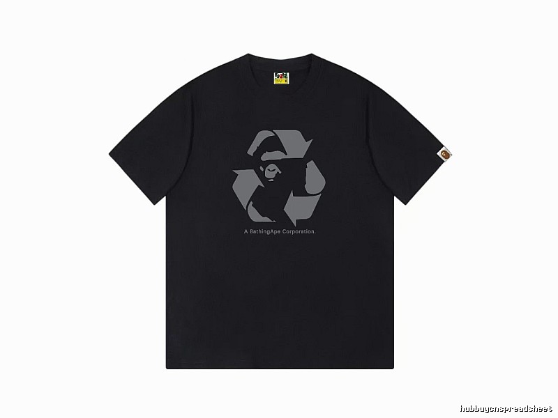 Bape Recycling Series Black Short Sleeve