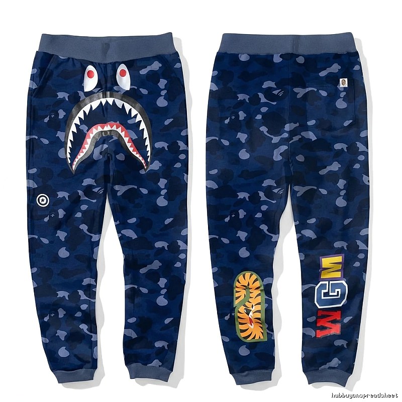 Bape Shark Camouflage Style Sweatpants