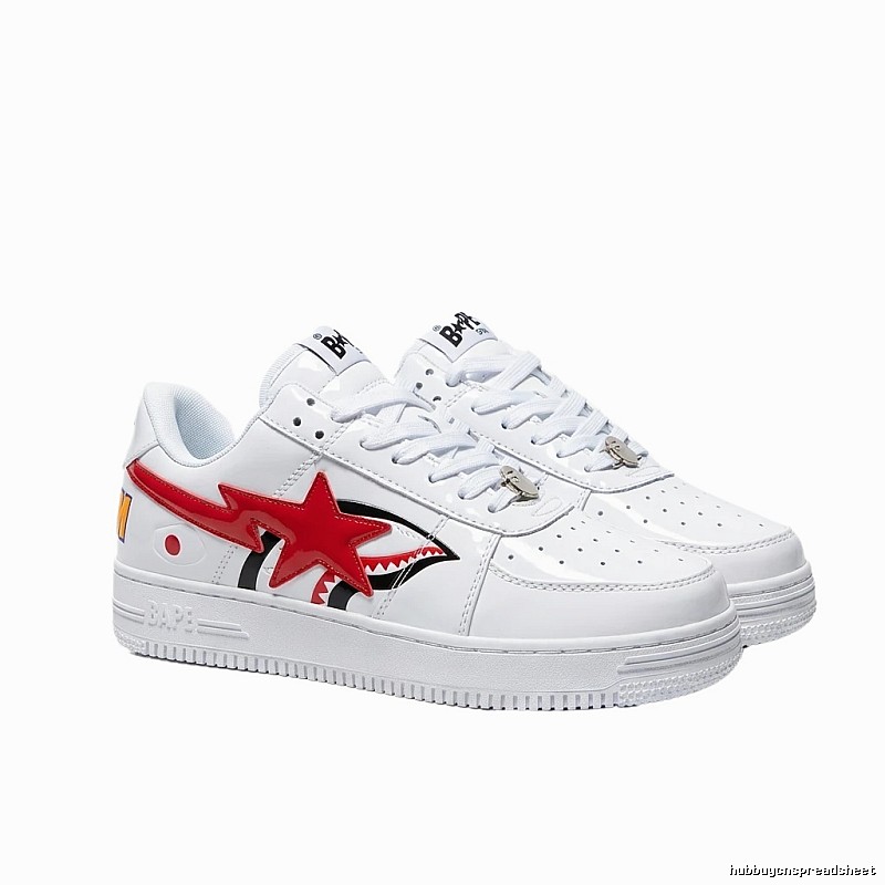 Bape Shark Series Trendy White Shoes