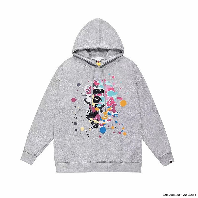 Bape splatter - ink style grey hoodie
