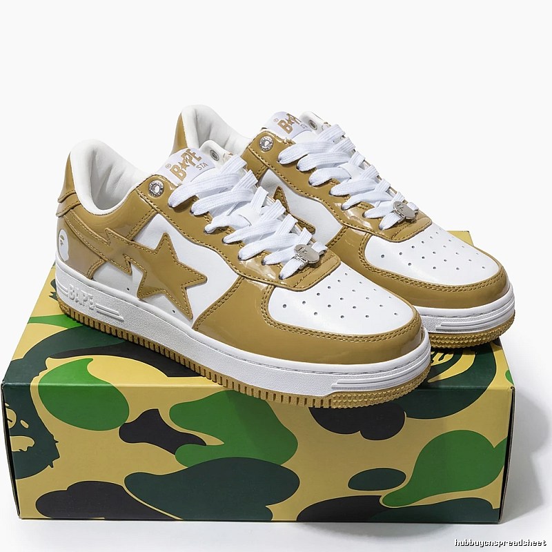 Bape Star Series White-Brown Trendy Shoes