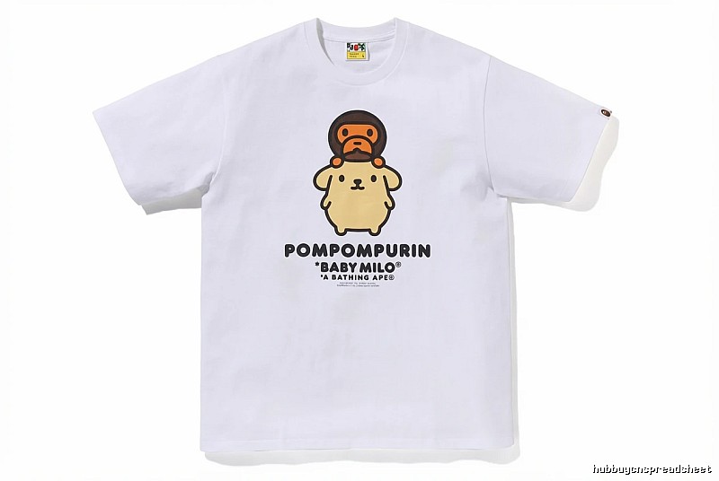 Bape x Pompompurin Co-branded Short-sleeve White
