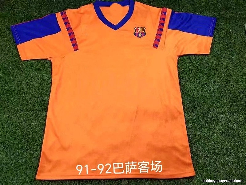 Barcelona Patterned Retro soccer jersey Blue Red Barcelona with Signature Styling