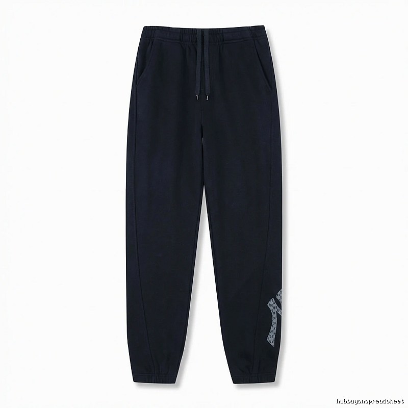 Basic style casual black pants of MLB