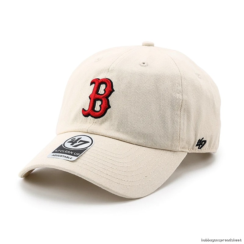 Beige baseball cap of the MLB Boston Red Sox