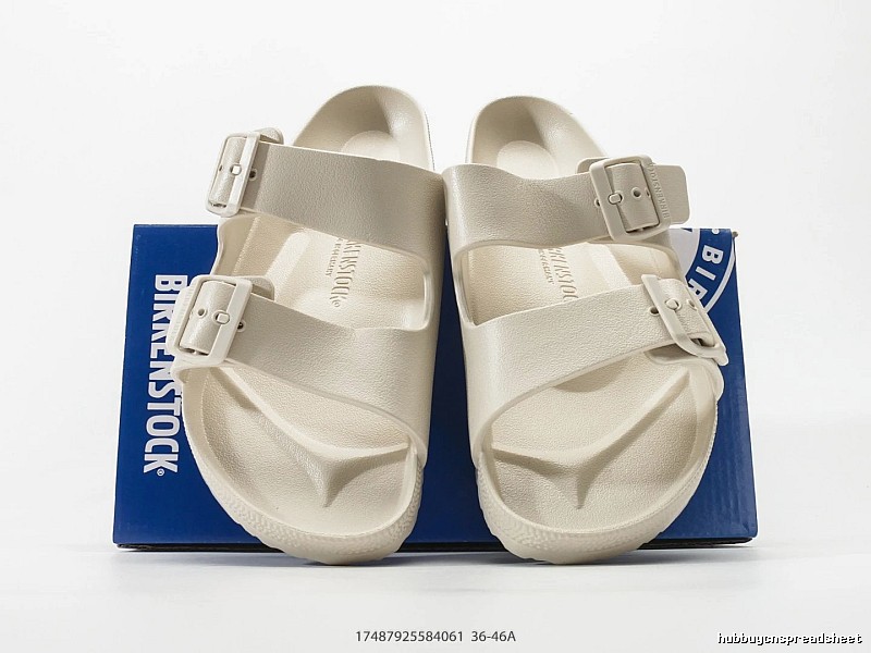 BIRKENSTOCK Casual Style Off-White Two-Strap Slide Sandals