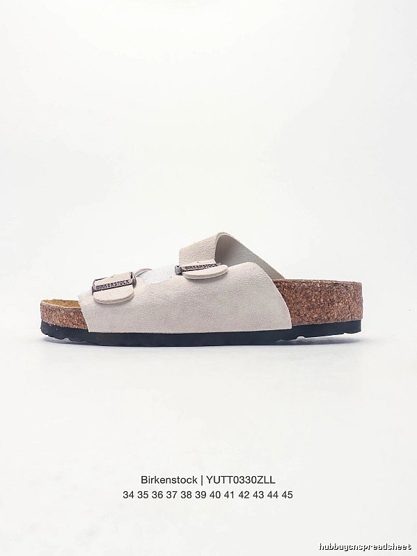 Birkenstock Double Buckle Casual Off-White Slide Sandals