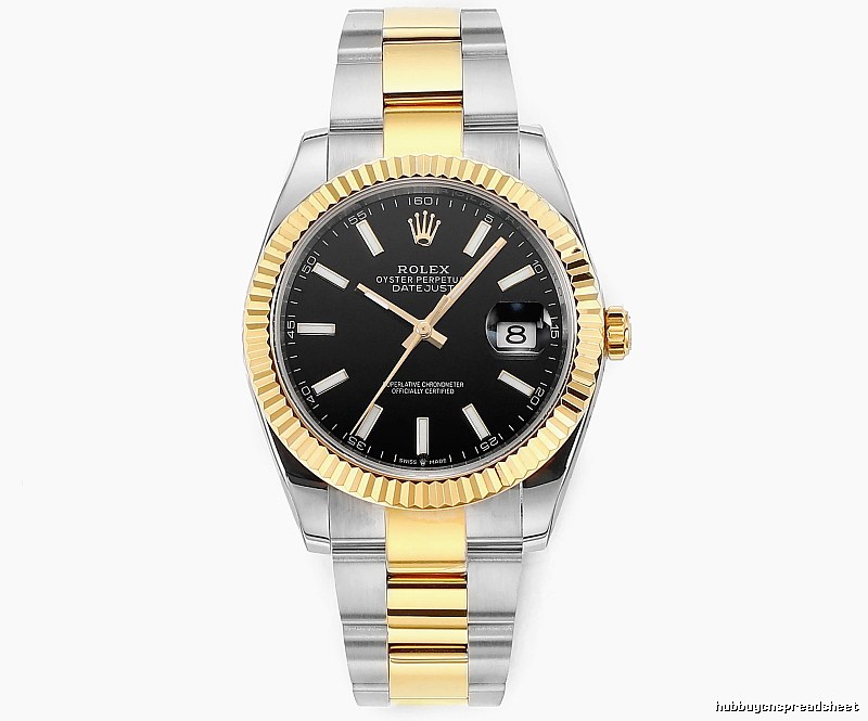 Black And Gold Two-Tone Datejust Watch - Rolex Office