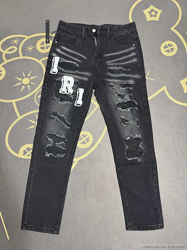 Black Distressed Slim Jeans with layered rips