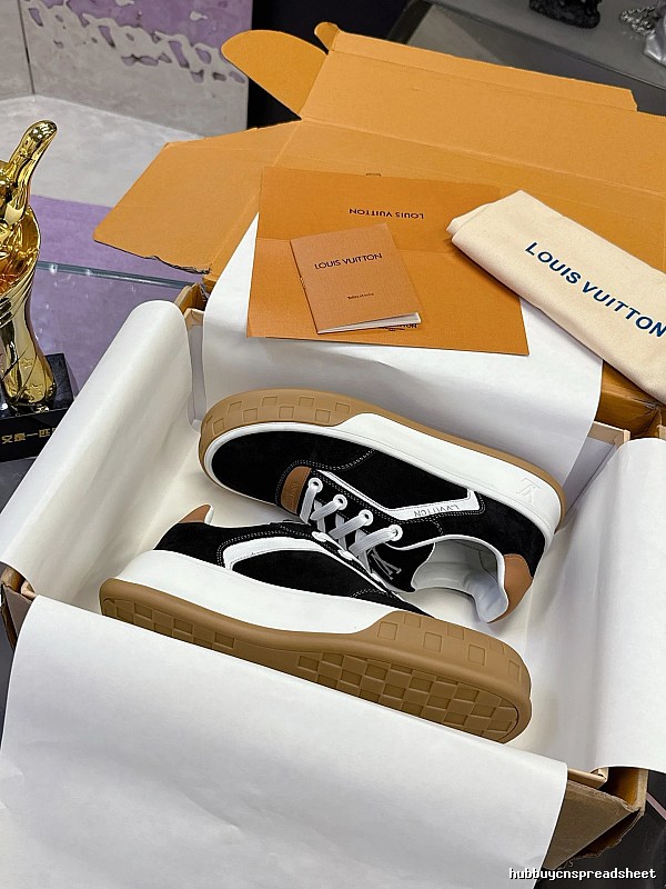 Black Low-top Louis Vuitton Black Suede Sneaker for Daily Rotation