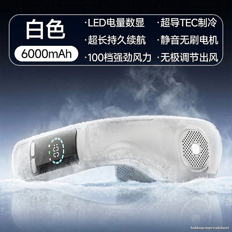 Bladeless Wearable Neck Fan For Commuter Cooling 6000mah White