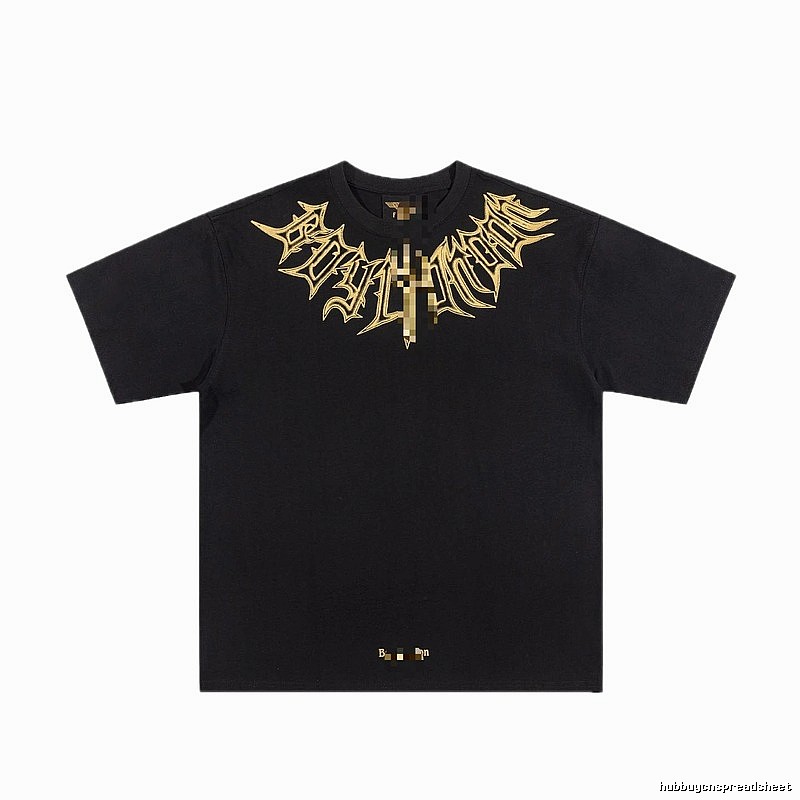 BOY Gold-foiled Gothic Edgy & Trendy Black Short-sleeve T-Shirt