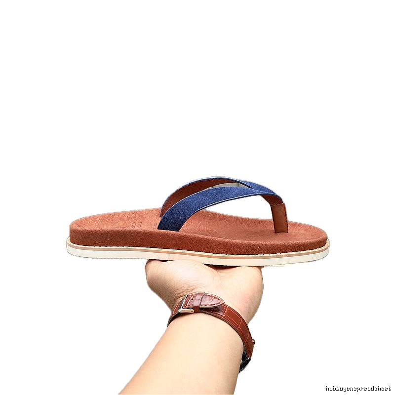 Brunello Cucinelli Casual Brown and Blue Thong Sandals