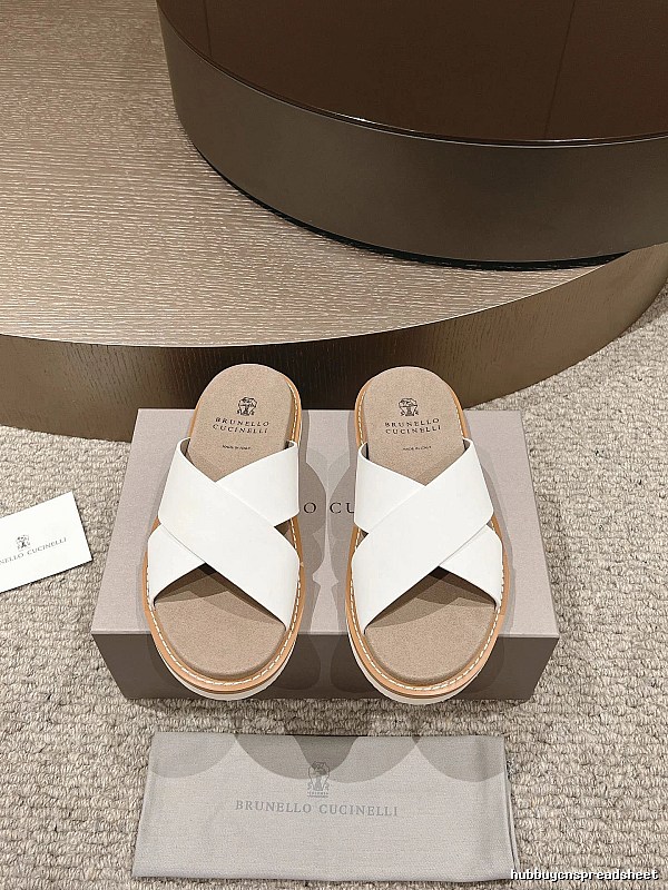 Brunello Cucinelli Casual-style White Slides