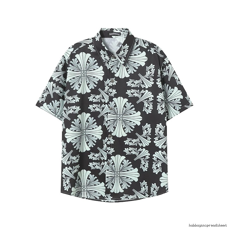 Button-Shirt Styling Black Floral Button Shirt Streetwear Look