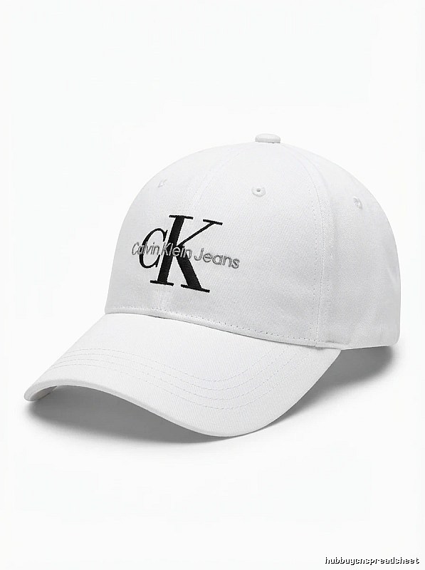Calvin Klein minimalist style white baseball cap