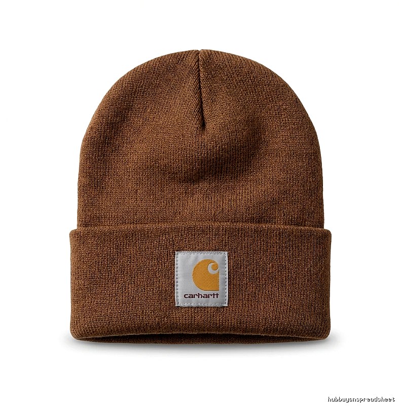 Carhartt classic brown knitted hat