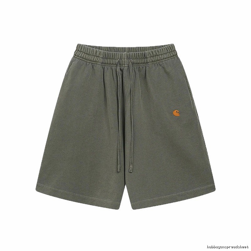 Carhartt Embroidered Workwear Style Army Green Casual Shorts