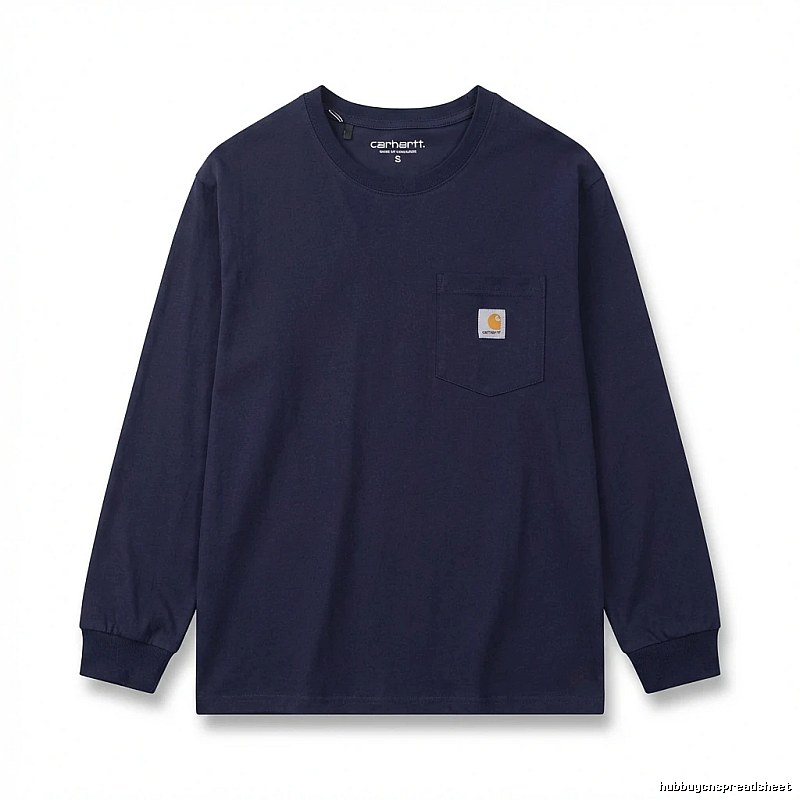 Carhartt simple and casual style navy long-sleeve