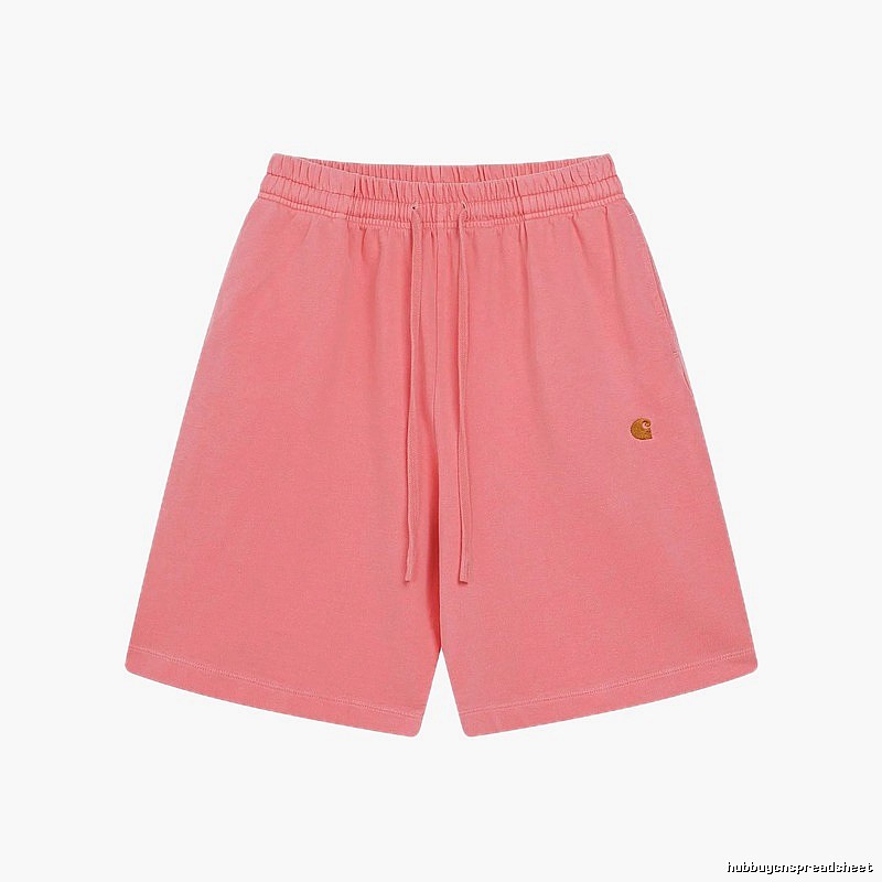 Carhartt WIP Embroidered Casual Style Pink Drawstring Shorts