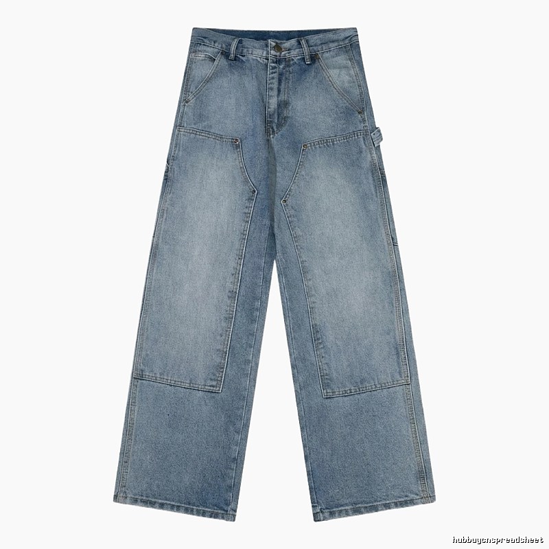 Carhartt workwear-style blue jeans