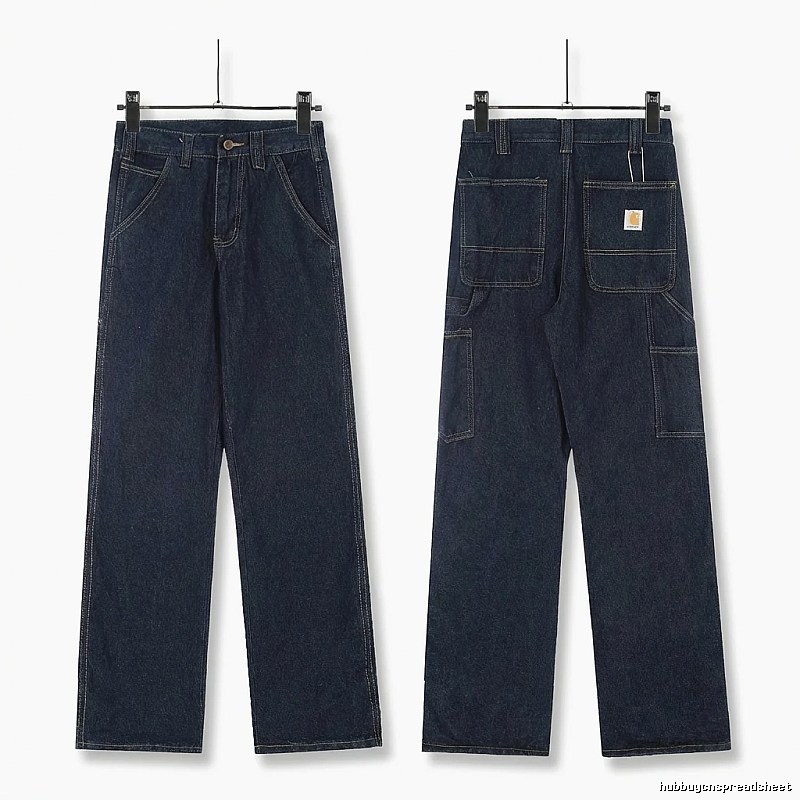 Carhartt workwear style dark blue jeans