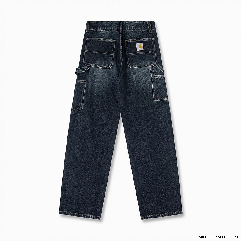 Carhartt workwear style dark denim jeans