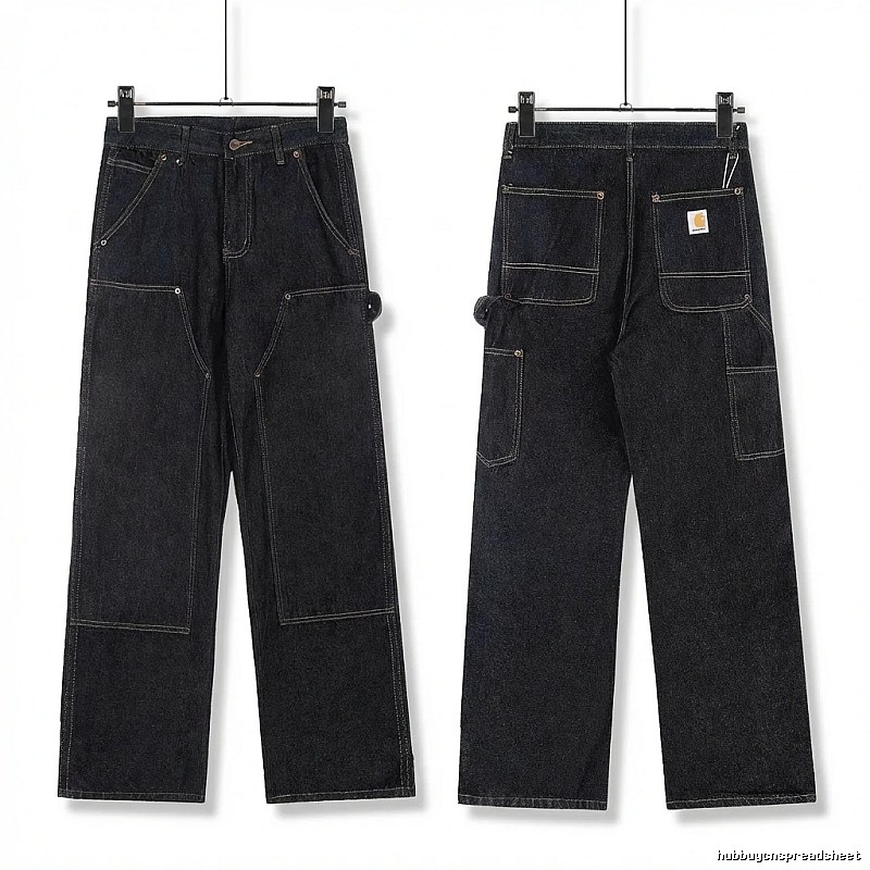 Carhartt workwear style dark denim jeans