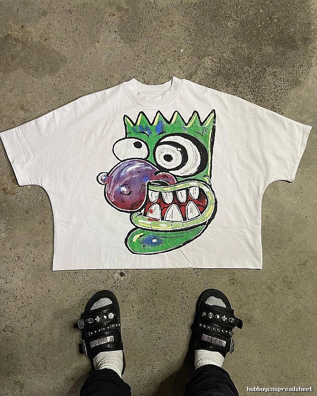 Cartoon-style white T-shirt for billionaires