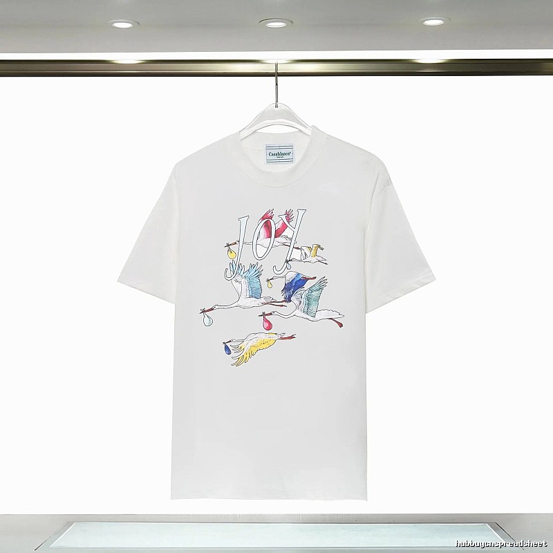 Casablanca Crane Print Wind White T-shirt